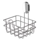 Swirl Caldew 1-Tier Bathroom Shower Basket Chrome