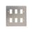 Varilight PowerGrid 6-Module Grid Faceplate Brushed Steel