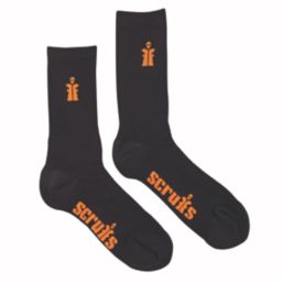 Scruffs  Worker Socks Black 10-13 3 Pairs
