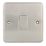 Hager Sollysta WRDP84BSW 20A 1-Gang 2P+E Control Switch Brushed Steel  with White Inserts