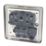 Hager Sollysta WRDP84BSW 20A 1-Gang 2P+E Control Switch Brushed Steel  with White Inserts