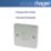 Hager Sollysta WRDP84BSW 20A 1-Gang 2P+E Control Switch Brushed Steel  with White Inserts