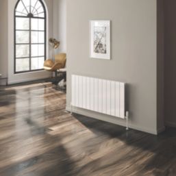 Reina Casina Single 600mm x 470mm 1230BTU White Vertical Designer Radiator