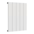 Reina Casina Single 600mm x 470mm 1230BTU White Vertical Designer Radiator