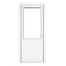 Crystal  1-Panel 1-Clear Light LH White uPVC Back Door 2090mm x 840mm