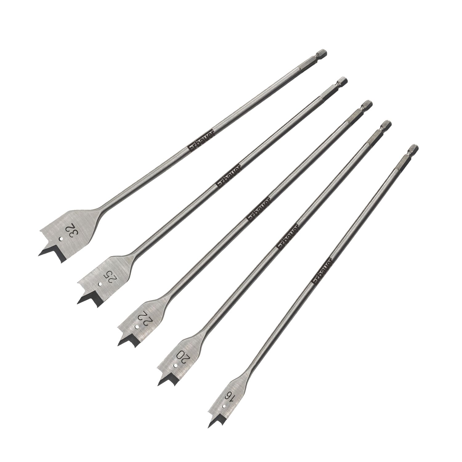 Erbauer Hex Shank Flat Wood Drill Bit Set 5 Pcs (963PH)