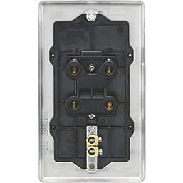 Knightsbridge  45A 2-Gang DP Control Switch Polished Chrome with LED
