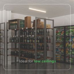 4lite Torre Single 5ft LED Batten With Microwave Sensor 25/50W 6500lm 230V