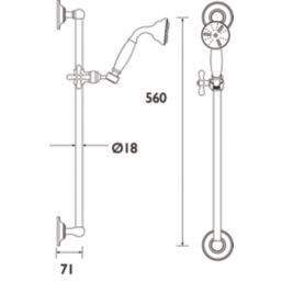 Bristan Traditional Deluxe Shower Kit Chrome-Plated