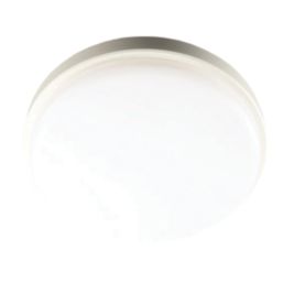 LAP Davenport Outdoor Round LED Bulkhead With Microwave Sensor White 12W 900lm