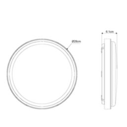 LAP Davenport Outdoor Round LED Bulkhead With Microwave Sensor White 12W 900lm