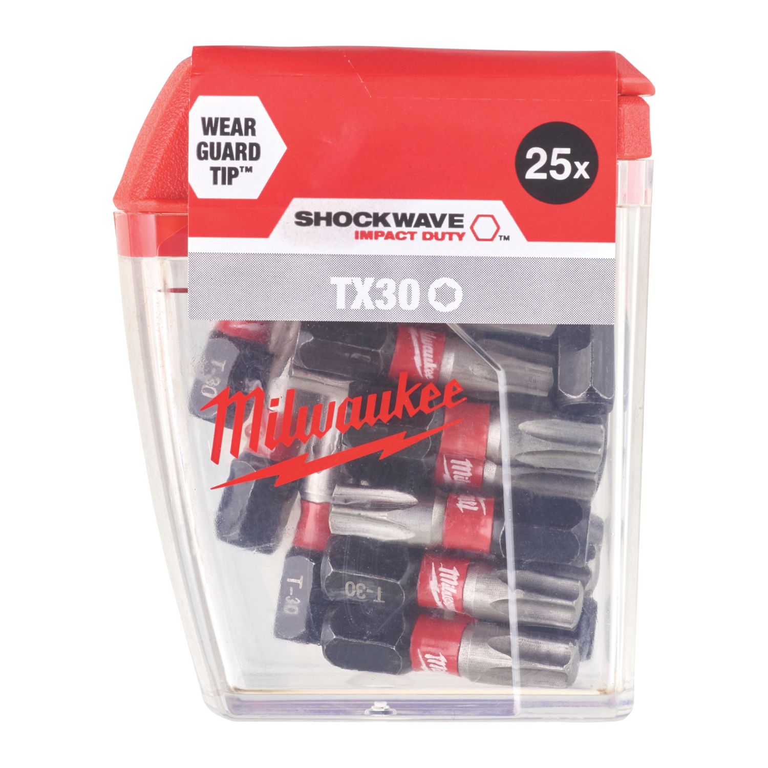 Milwaukee SHOCKWAVE 1/4" 25mm Hex Shank TX30 Impact Duty Bit Set CD 25 Pieces (964GE)