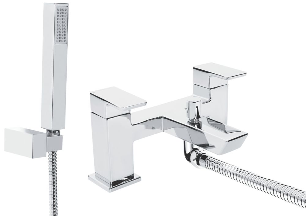Bristan Cobalt DeckMounted Bath/Shower Mixer Chrome Screwfix