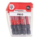 Milwaukee Shockwave 1/2" 50mm Hex Shank PH2 Impact Screwdriver Bits 10 Piece Set