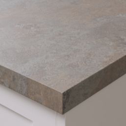 Wilsonart Omega Modern Caldeira Square Edge Matt Beige Stone Effect Laminate Breakfast Bar 4100mm x 900mm x 38mm