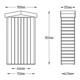 Forest  3' 6" x 1' 6" (Nominal) Apex Shiplap T&G Garden Store