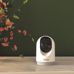 Calex  Mains-Powered White Wired 2K Indoor Dome Smart Camera