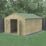 Forest Beckwood 10' x 14' 6" (Nominal) Apex Shiplap Timber Shed with Base