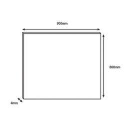 Splashwall  White Crackle Tile Alloy Splashback 900mm x 800mm x 4mm