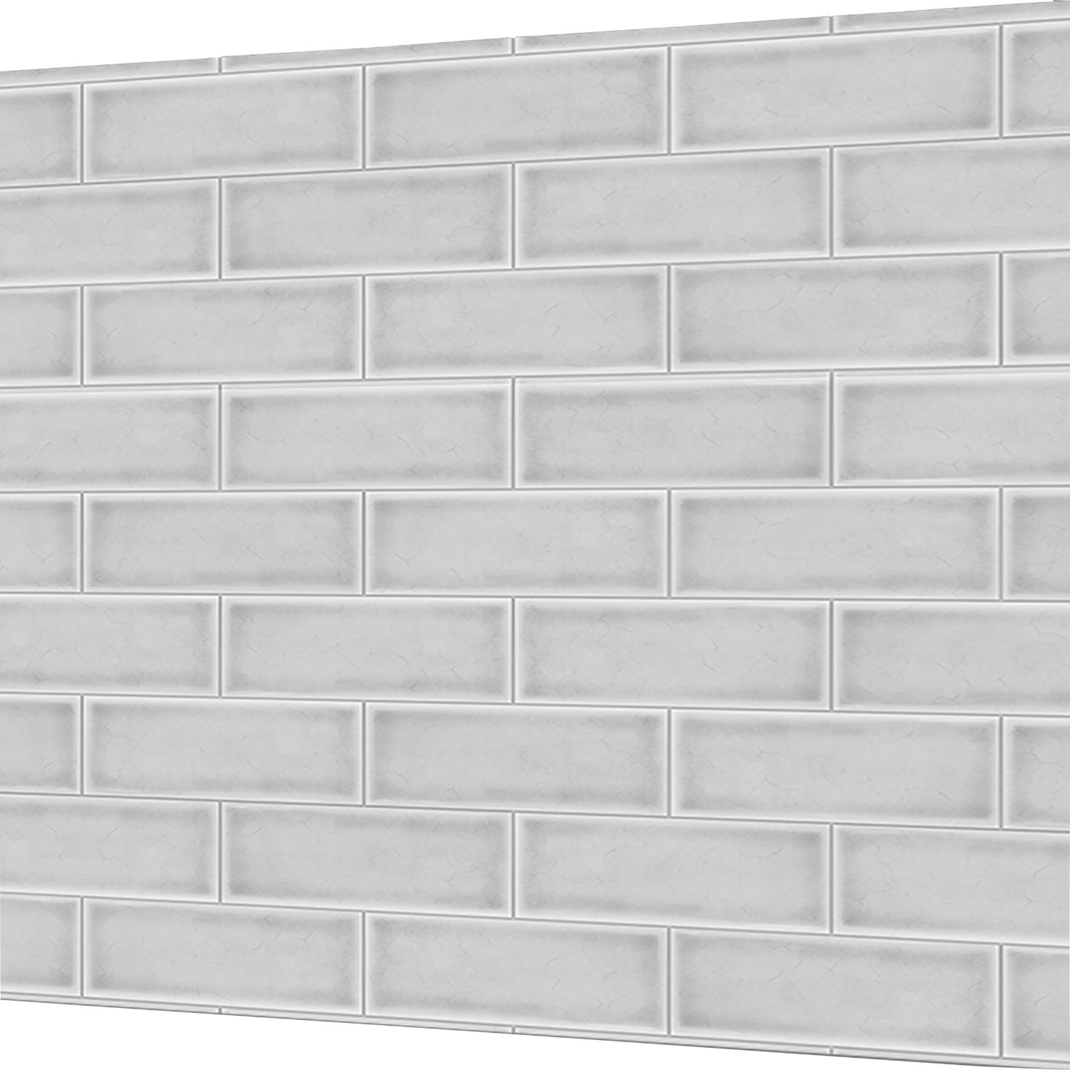 Splashwall White Crackle Tile Alloy Splashback 900mm x 800mm x 4mm (964RJ)