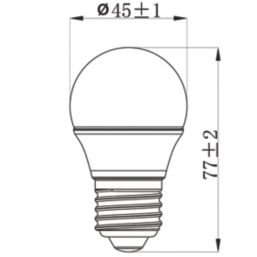 Sylvania ToLEDo V7 827 SL ES Mini Globe LED Light Bulb 470lm 4.5W