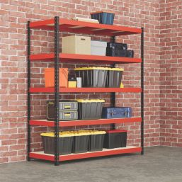 RB Boss Fastlok UDL/PC 5-Tier Metal Garage Shelving Unit 1600mm x 600mm x 1800mm
