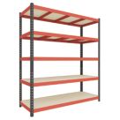RB Boss Fastlok UDL/PC 5-Tier Metal Garage Shelving Unit 1600mm x 600mm x 1800mm