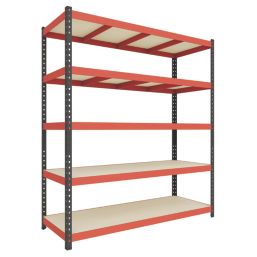 RB Boss Fastlok UDL/PC 5-Tier Metal Garage Shelving Unit 1600mm x 600mm x 1800mm