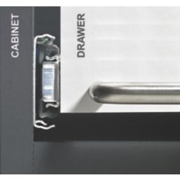 Essentials Steel Full Extension Self-Closing Ball Bearing Drawer Runners 350mm 2 Pack