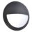 Saxby Seran Outdoor Round LED Bulkhead with Eyelid Cover With Microwave Sensor Matt Black 12W 800lm