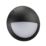 Saxby Seran Outdoor Round LED Bulkhead with Eyelid Cover With Microwave Sensor Matt Black 12W 800lm
