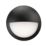 Saxby Seran Outdoor Round LED Bulkhead with Eyelid Cover With Microwave Sensor Matt Black 12W 800lm