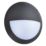 Saxby Seran Outdoor Round LED Bulkhead with Eyelid Cover With Microwave Sensor Matt Black 12W 800lm