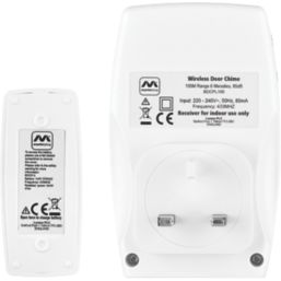 Masterplug Home Plug-In Wireless Door Chime Kit White