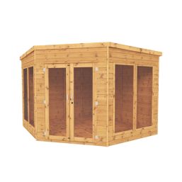 Mercia Premier Corner 9' x 9' (Nominal) Pent Timber Summerhouse