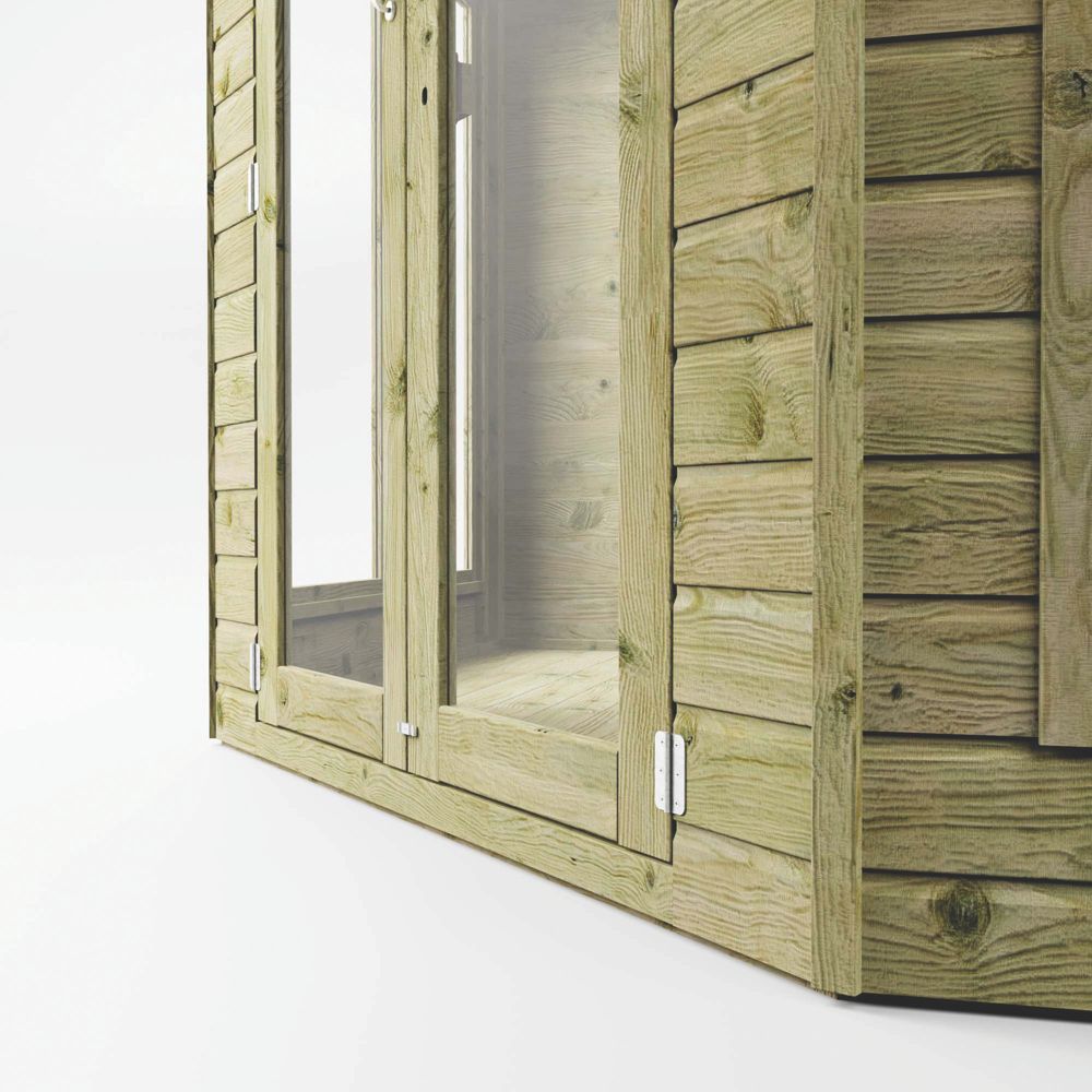Mercia Premier Corner 9' x 9' (Nominal) Pent Timber Summerhouse