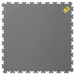 Ecotile ESD X-Joint  Interlocking Floor Tile Dark Grey 7mm