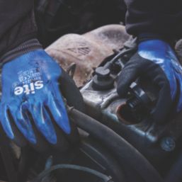 Site  Grip Gloves Blue / Black X Large