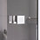 Aqualux Edge 6 Semi-Frameless Square Bi-Fold Shower Door Polished Silver 760mm x 1900mm