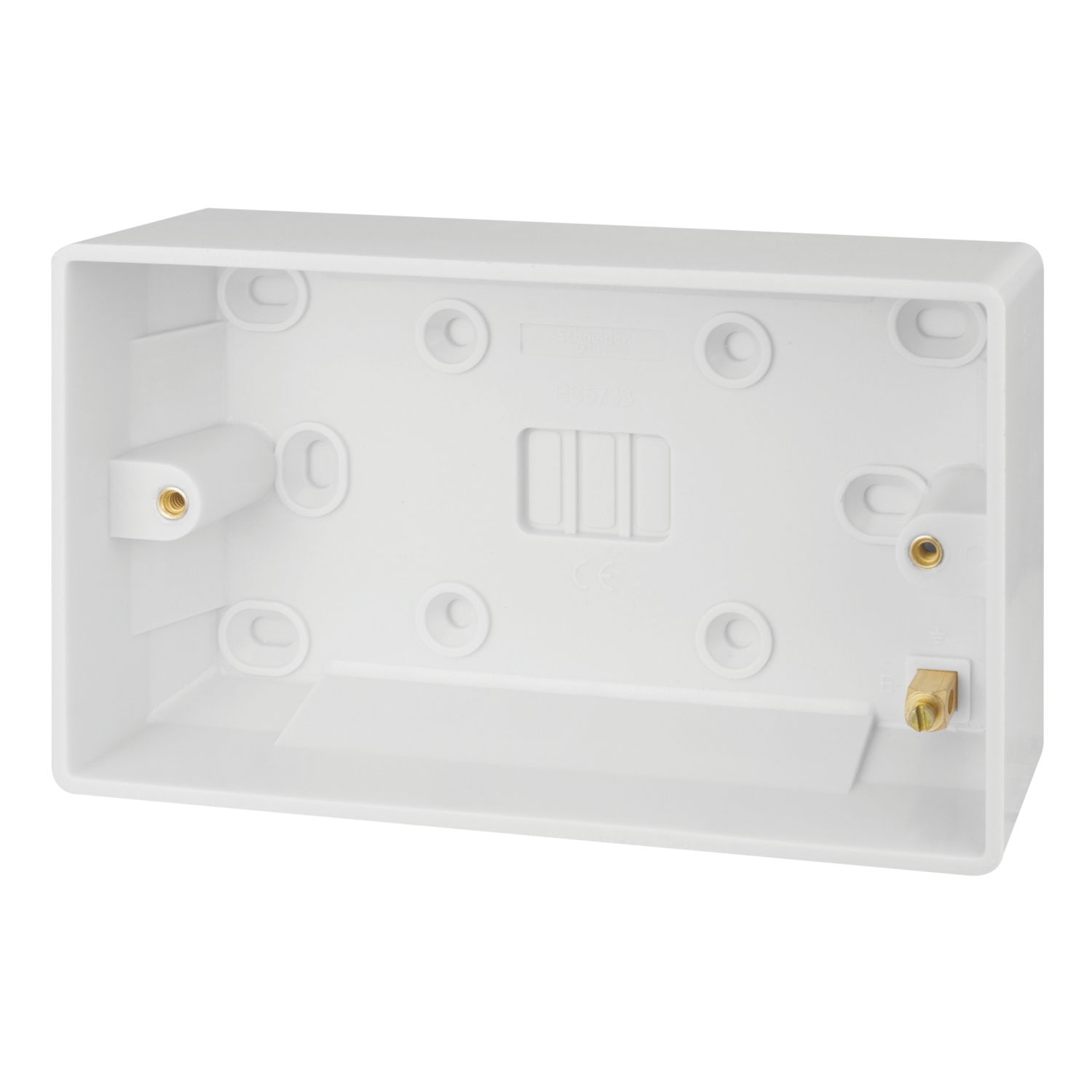 Schneider Electric Ultimate Slimline 2-Gang Surface Pattress Box 27mm (9655J)
