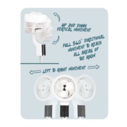 TCP  255mm White & Silver Pedestal Fan 240V