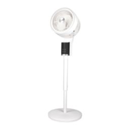TCP  255mm White & Silver Pedestal Fan 240V