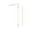 Palermo Showerwall Glass Brushed Brass 1950mm x 300mm x 8mm