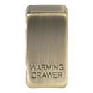 Knightsbridge 'WARMING DRAWER' Switch Cover Antique Brass