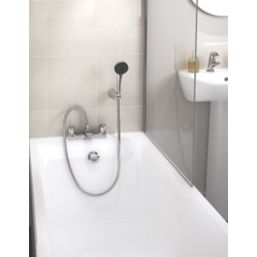 Bristan Cadet Chrome 80mm Deck Mounted Dual Control Manual Shower Mixer Tap