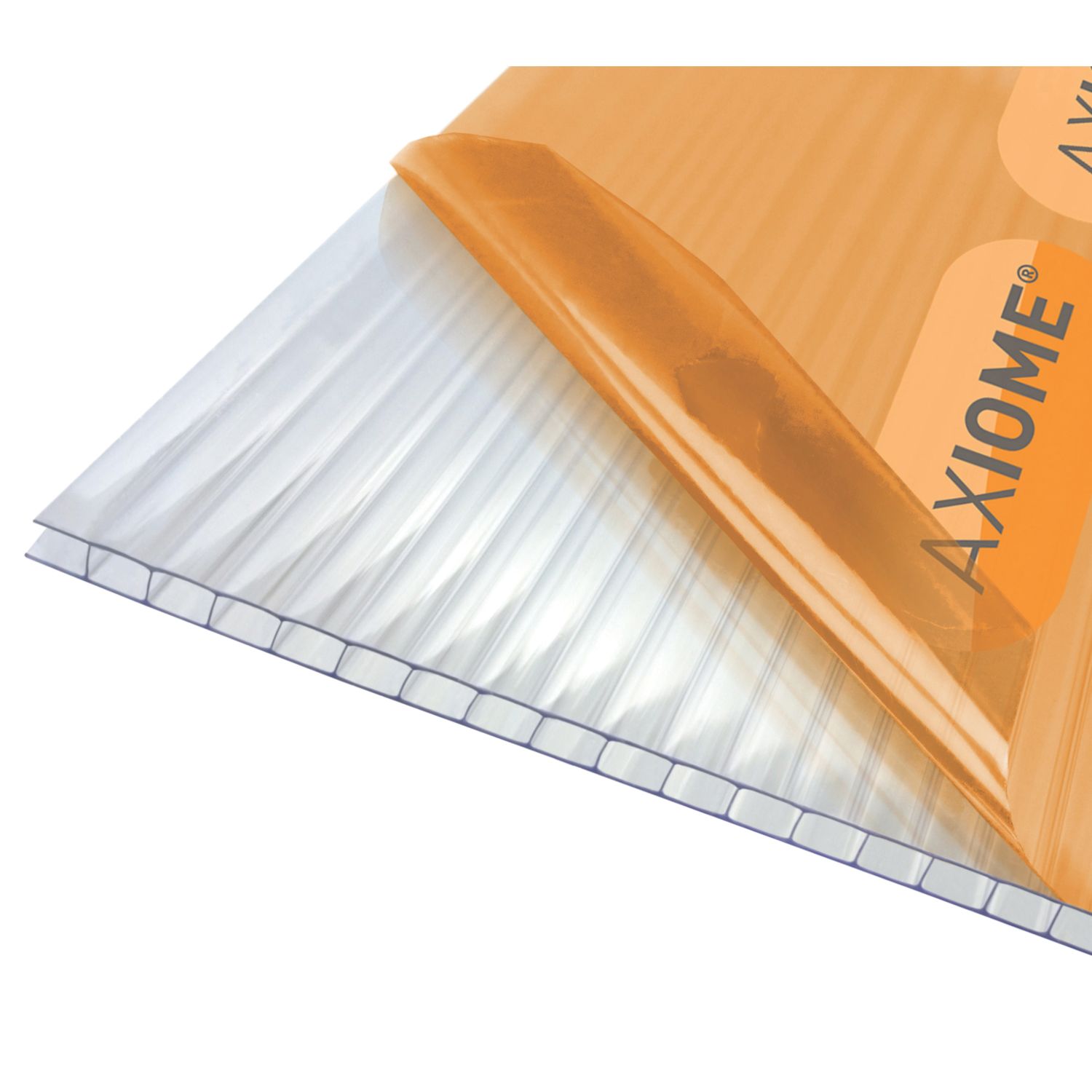 Axiome Twinwall Polycarbonate Roofing Sheet Clear 2100mm x 4mm x 1000mm (965JC)