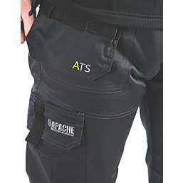 Apache ATS 3D Stretch Work Trousers Black / Grey 34" W 33" L