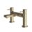 ETAL Blake Brushed Brass 145mm Deck Mounted Lever 2 Tap Holes Bath Mixer Tap