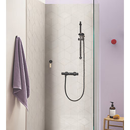 Grohe Quickfix Precision Start 345942430 Exposed Thermostatic Shower Mixer Valve Fixed Matte Black