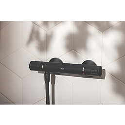 Grohe Quickfix Precision Start 345942430 Exposed Thermostatic Shower Mixer Valve Fixed Matte Black